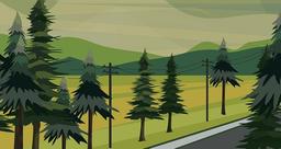 دانلود وکتور رایگان نقاشی درخت و طبیعت