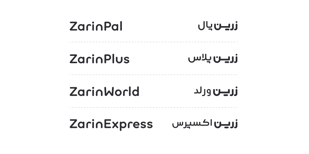 لوگوهای مطرح شده برای زرین‌پال، زرین پلاس، زرین ورلد، زرین اکسپرس