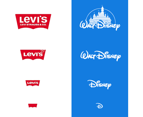 لوگوی والتدیزنی و لیوایز در رسانههای مختلف در ابعاد و فرمهای متفاوت استفاده میشوند.