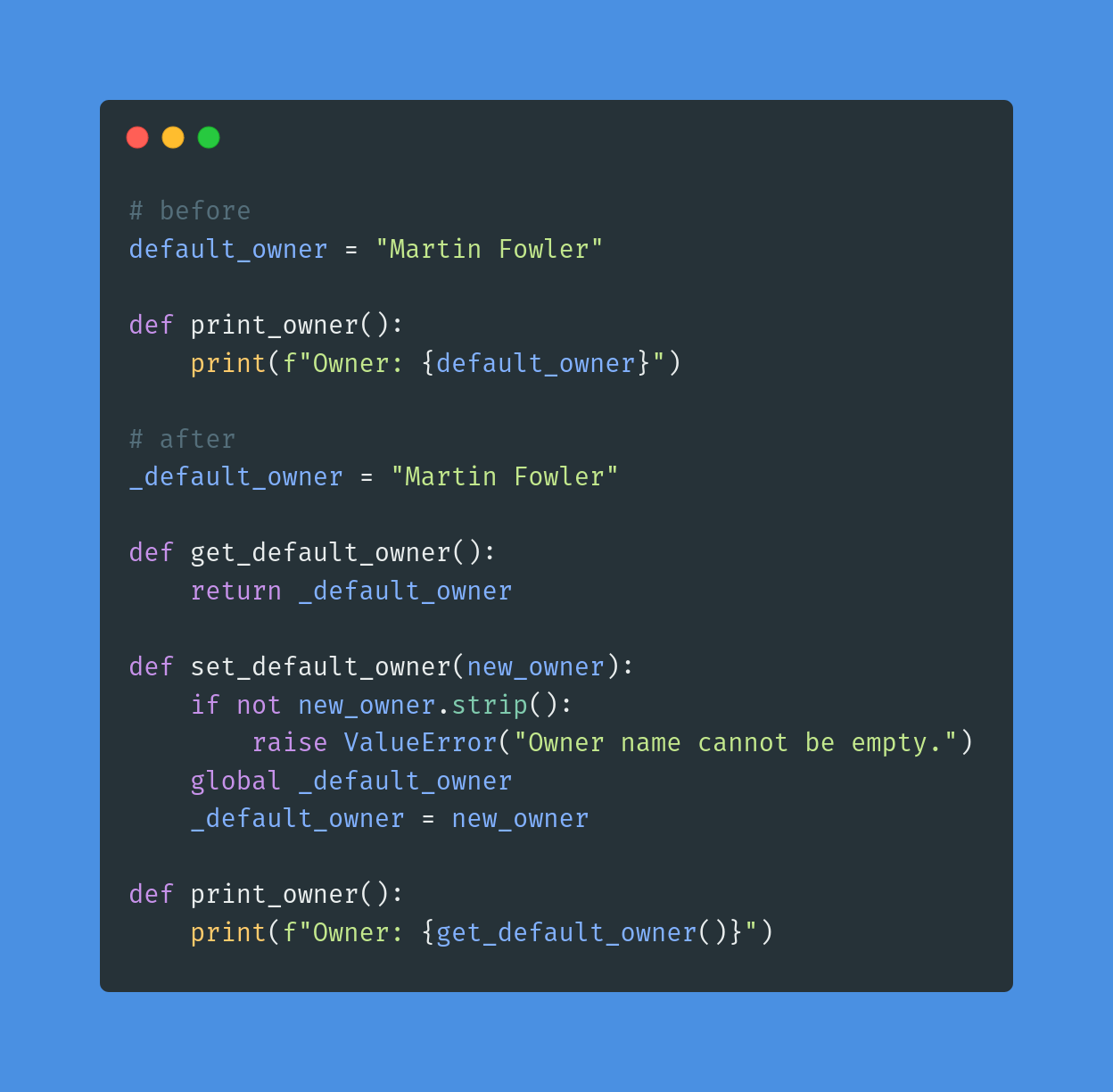 کپسوله کردن متغیر(Encapsulate Variable)