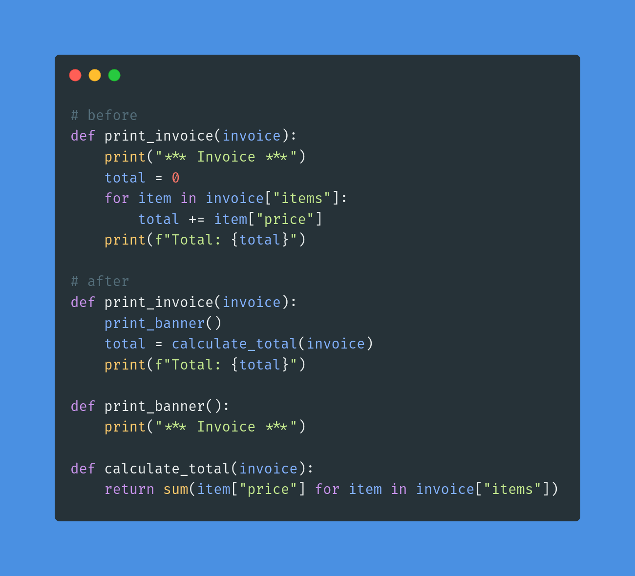 استخراج تابع(Extract Function)