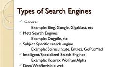 انواع موتورهای جستجو