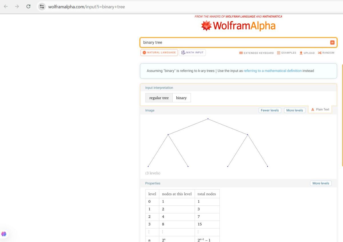 ترسیم یا رسم درخت دودویی که نوعی گراف می باشد با تمام اطلاعاتش کافی است ؟