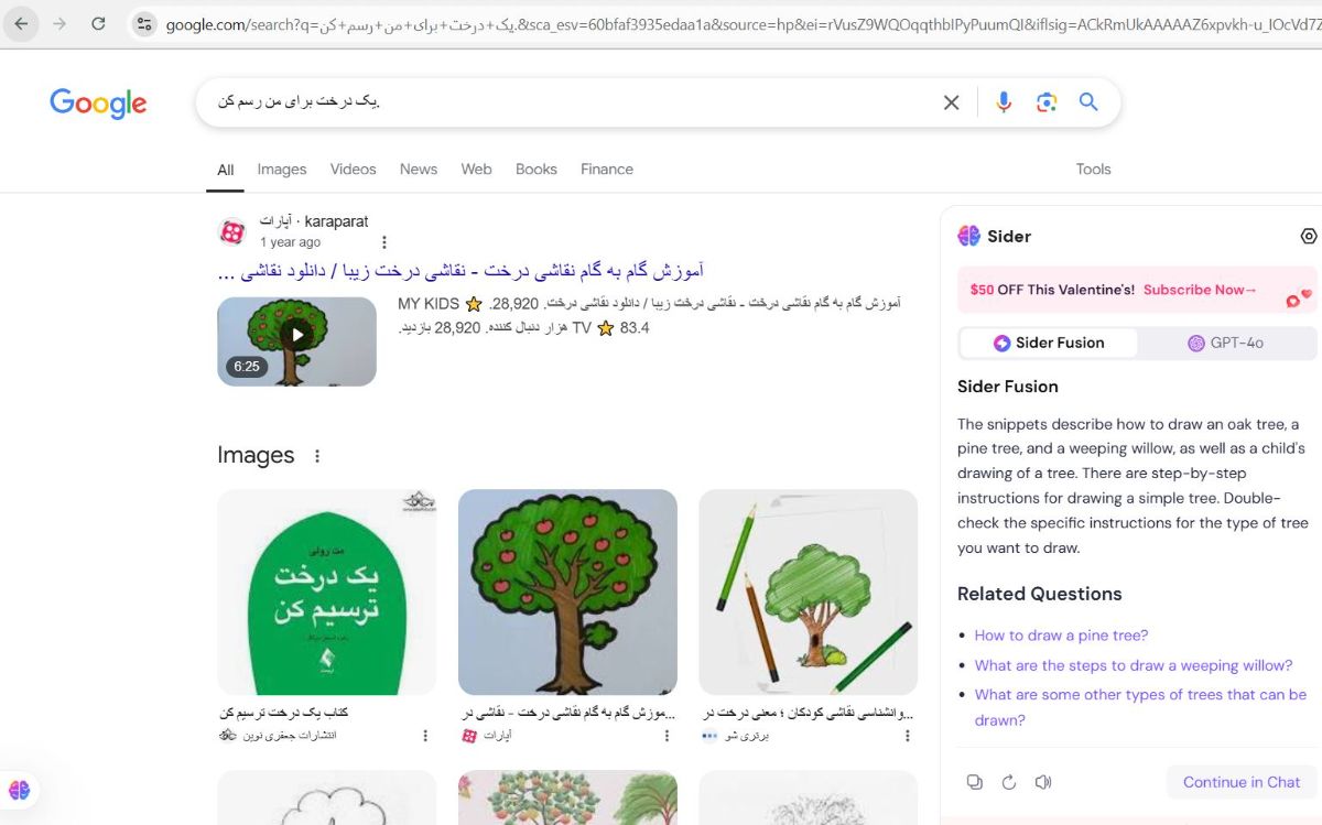 الان این نتایجی که بدست امده است به معنی درخت است؟