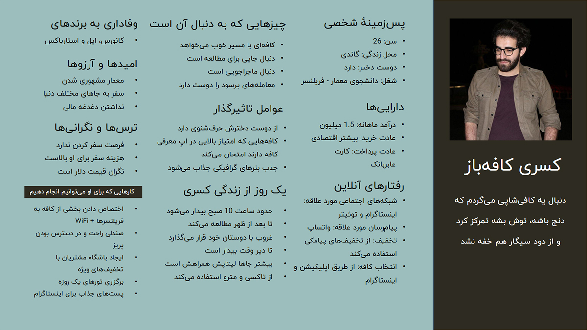نمونه پرسونای شماره چهار