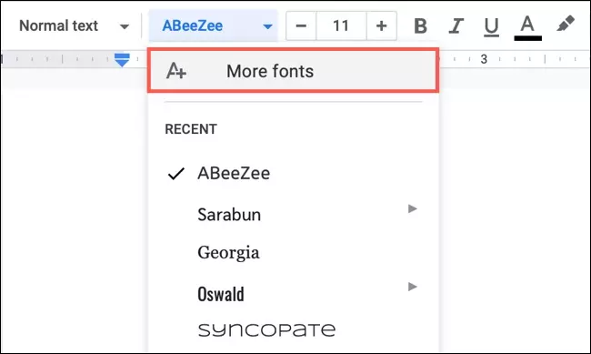 فونت با سبک های مختلف در Google Docs 