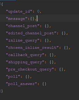 مستندات ربات تلگرام : پارامتر های آپدیت