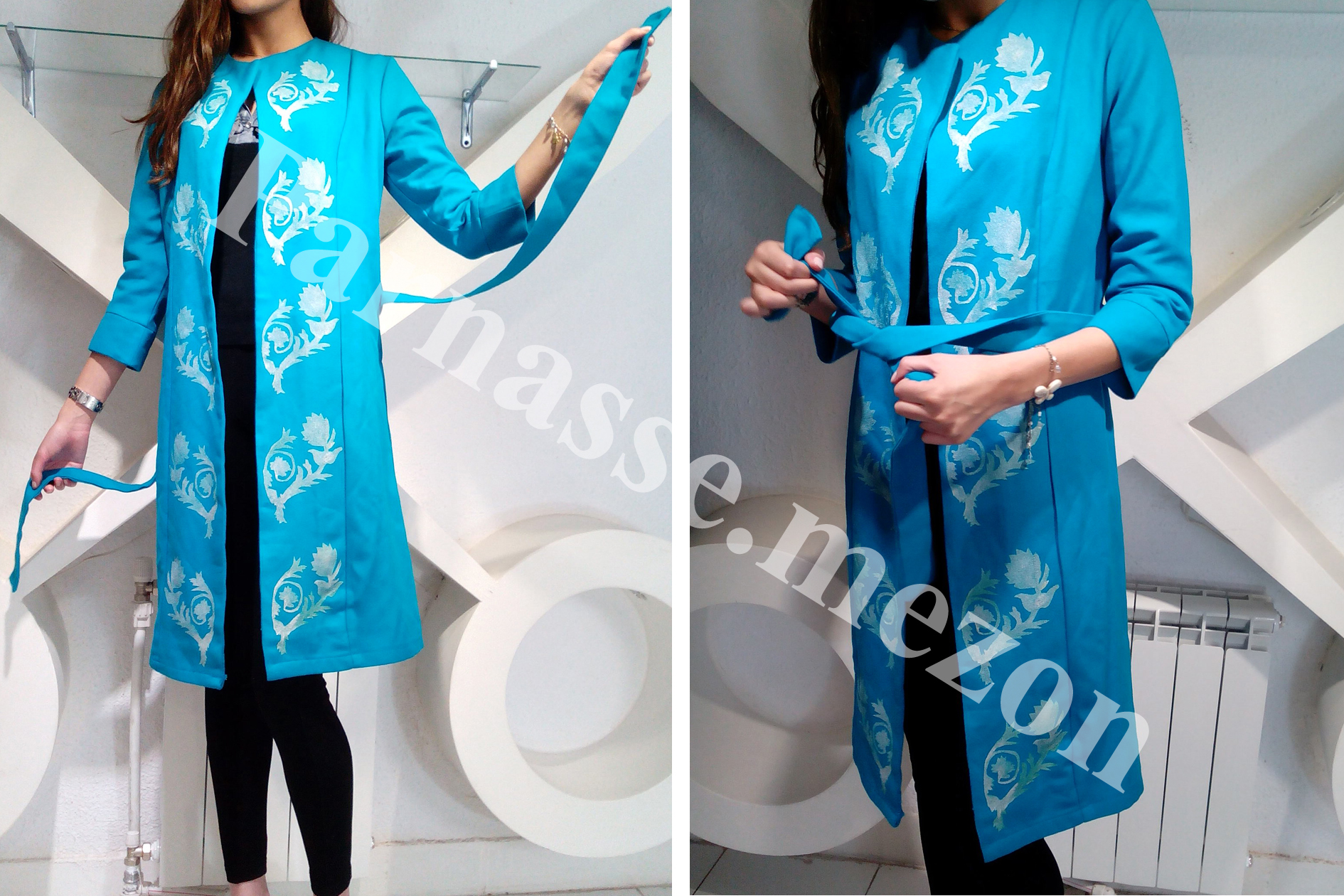 تقارن در نقاشی با دست روی پارچه چاپ باتیک