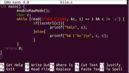 ادیتور/ویرایشگر تحت کنسول خود را با C بسازید. (6)