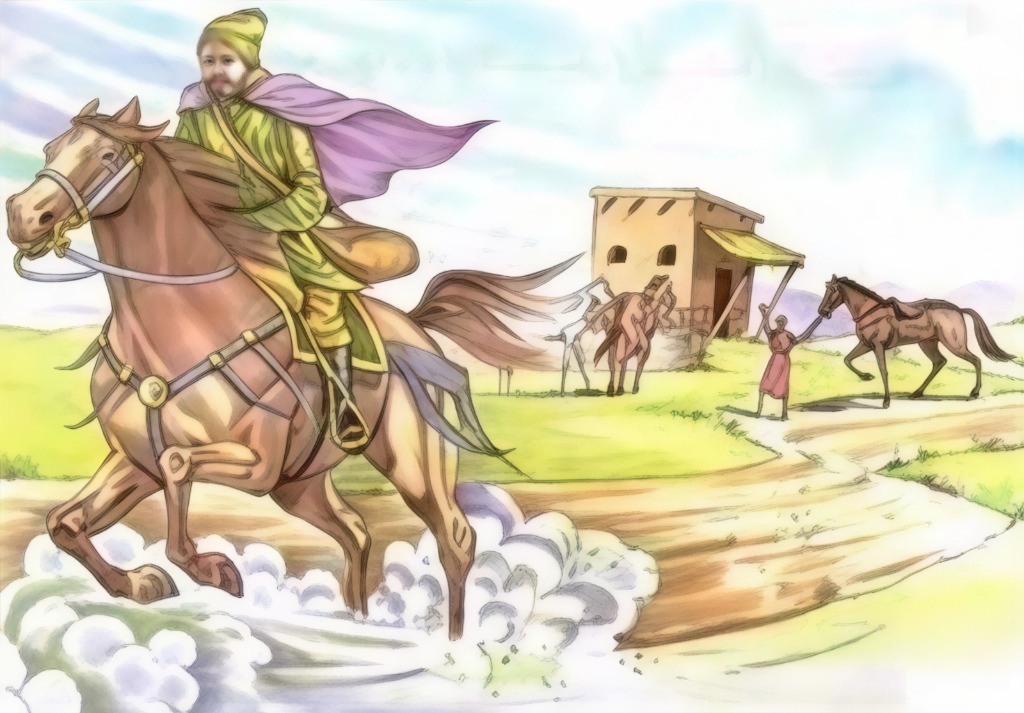 نقاشی بر اساس تعاریفی که از چاپارخانهها کشیده شده