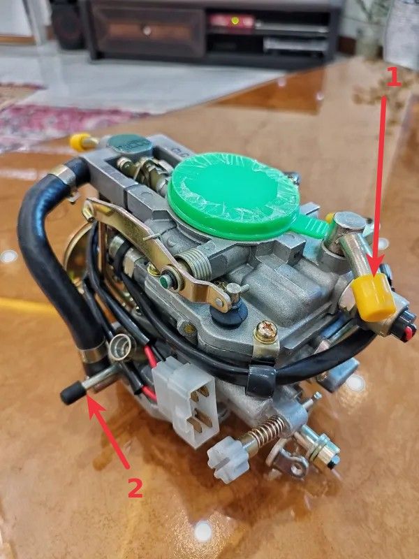 کاربراتور از نمای پشت