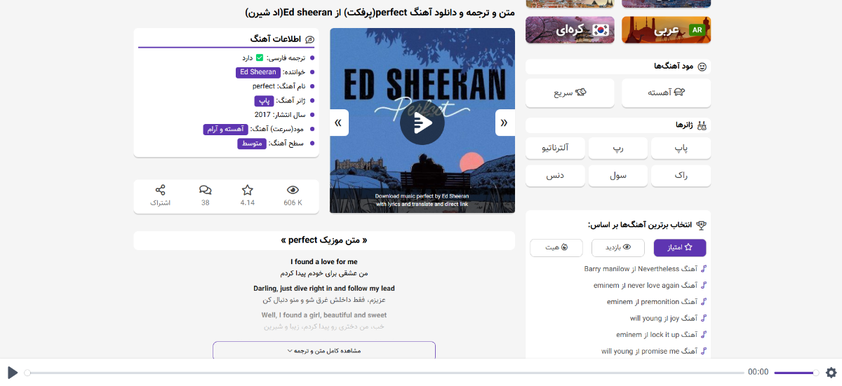 صفحه سینگل ترک‌ها