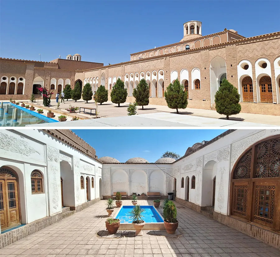 حدود 7000 هزار مترمربع با معماری قرینه، از این حوضحانه 2 طرف بنا بود