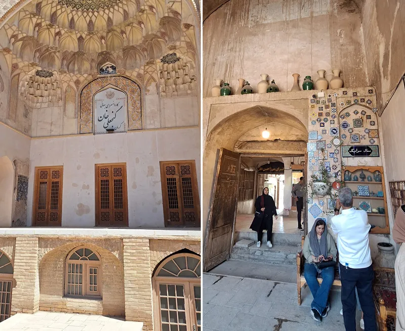 مغازه فروش سرامیک قدیمی در کاروانسرای گنجعلی خان