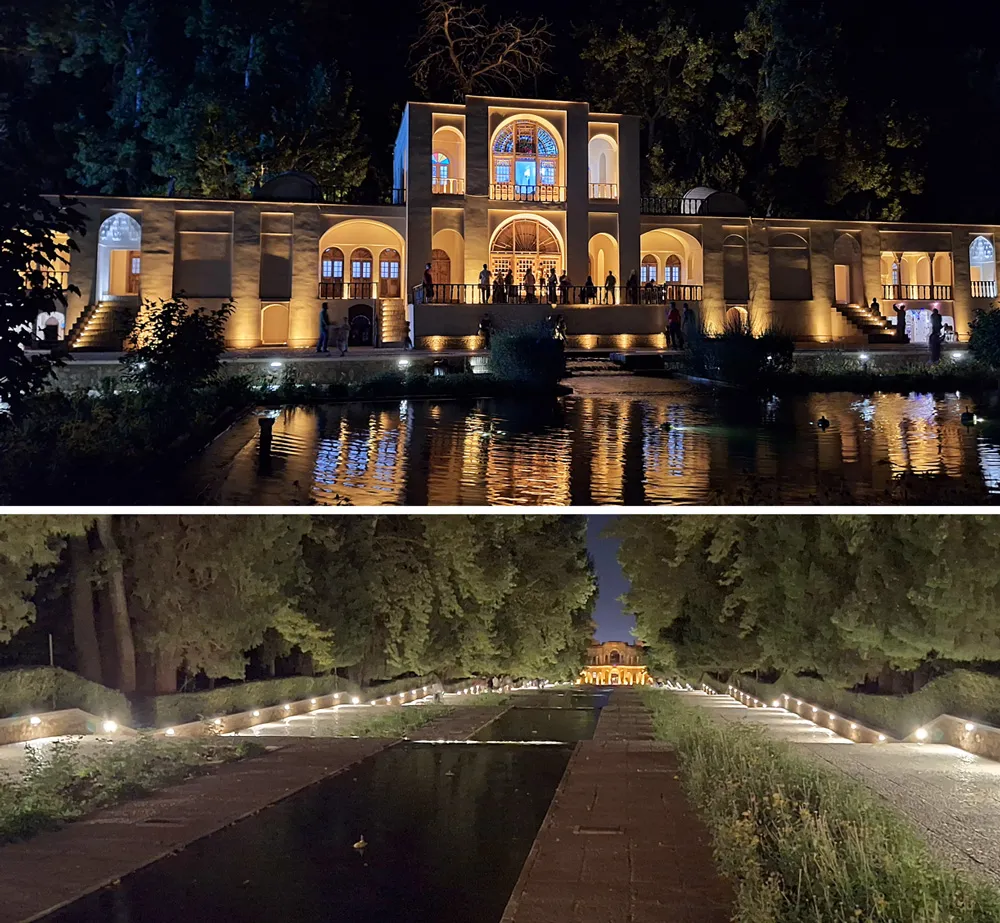 شیب ملایم از عمارت تابستانی تا زمستانی