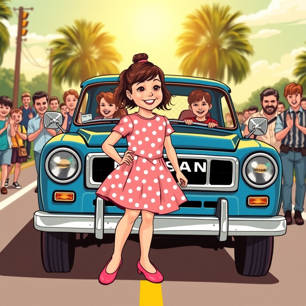 سیندرلای دهه شصتی کنار نیسان آبی