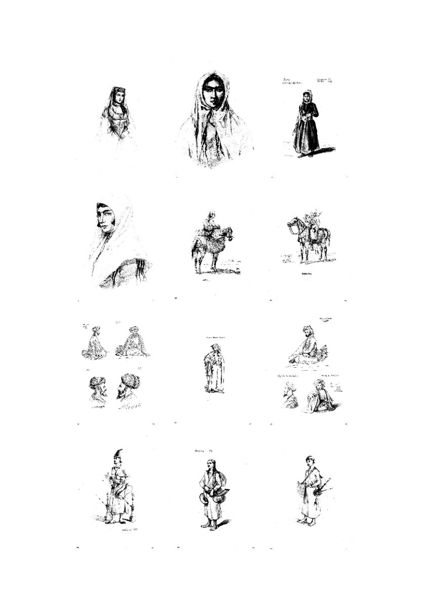 نمونه هایی از تصاویر باقی مانده و منتشر شده از مردم نکاری ایران اثر امیل دوهوسه