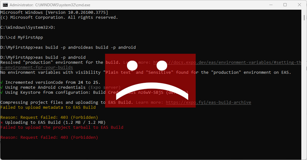 رفع ارور 403 (Forbidden) در EXPO