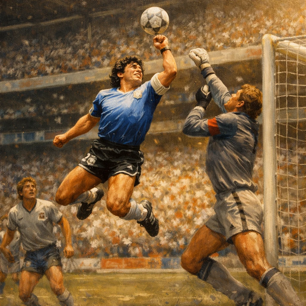 دست خدای مارادونا