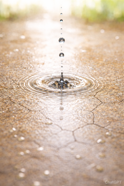 صدای چکه چکه آرام آب