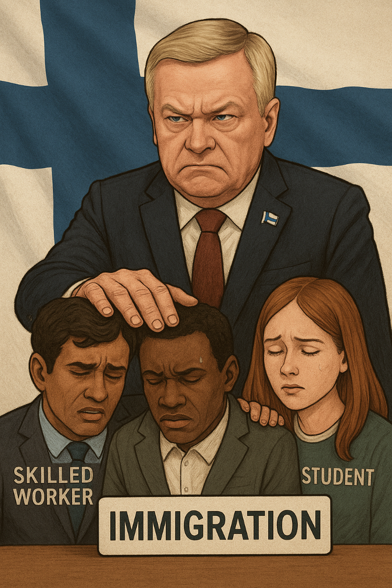 پتری اورپو به مهاجران فشار می آورد: تصویر تولید شده با هوش مصنوعی