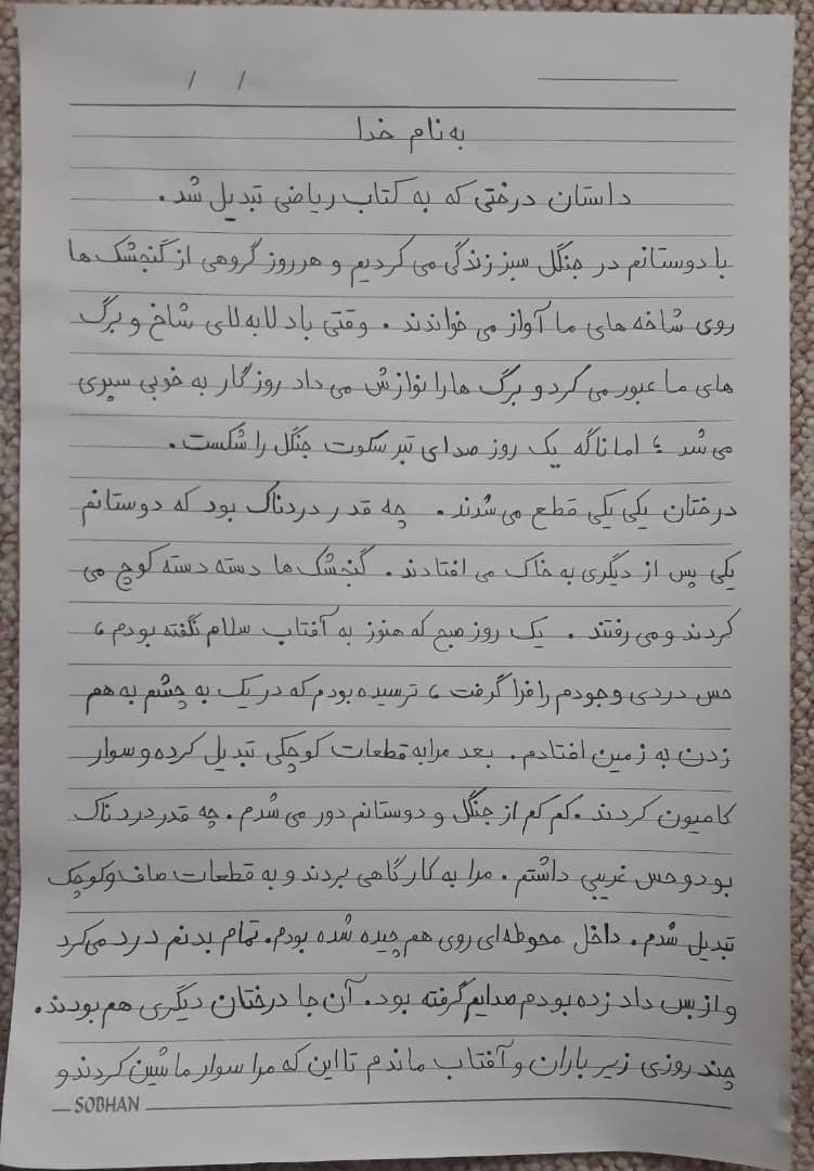 داستان درختی که به کتاب ریاضی تبدیل شد