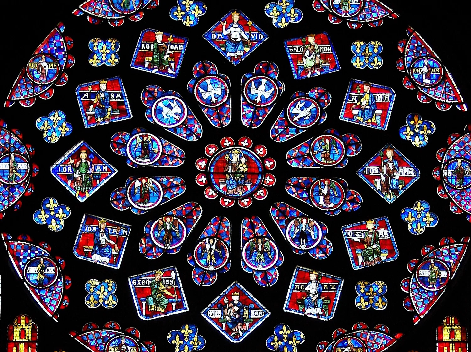 North Rose window of Chartres Cathedral, France