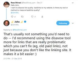 سوالی که از جان مولر در مورد بی اثر کردن لینک های اسپم پرسیدم