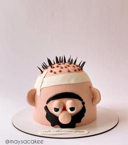 کیک کاشت مو (ایده تبریک موهای جدید)