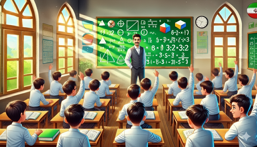 دانش آموزان در این کلاس ریاضی با نگاهشان میخندند