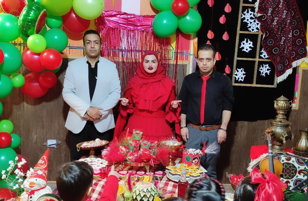 مراسم شب یلدا در مهدکودک و پیش دبستانی دانشمندان کوچک (شیراز) با حضور رزیتا دغلاوی نژاد «خاله فرشته مهربون»