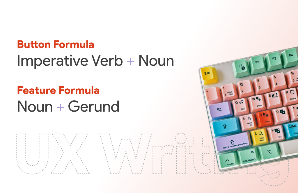 فرمول طلایی نوشتن برای دکمه ها و قابلیت ها