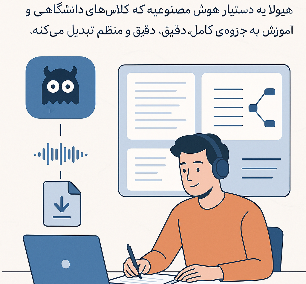 هیولا؛ بهترین ابزار تبدیل صدا به متن فارسی و ساخت جزوه خودکار