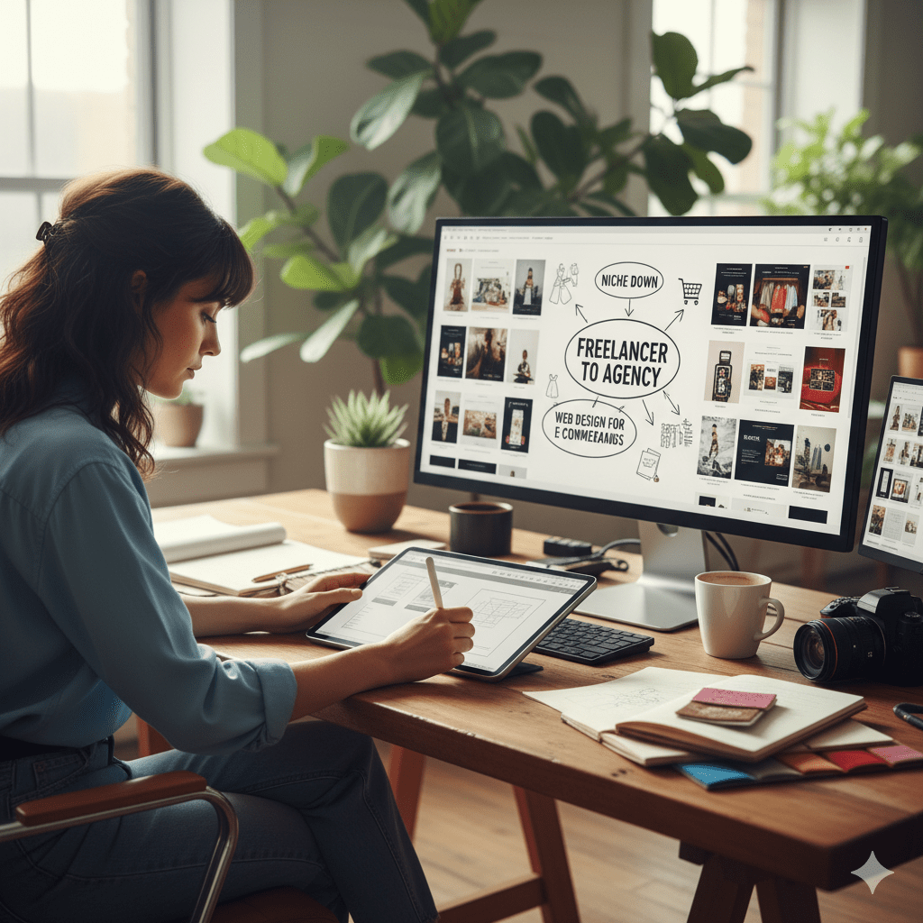 «از فریلنسر تا آژانس: راهنمای ۵ مرحلهای با مثالهای عملی»