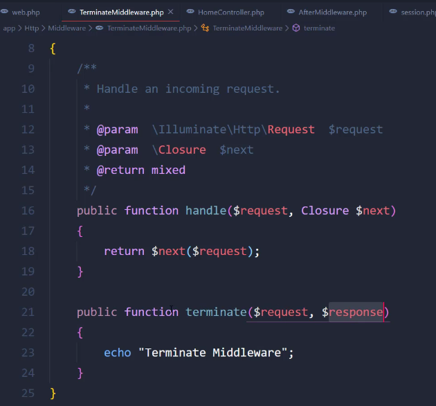 Terminate Middleware