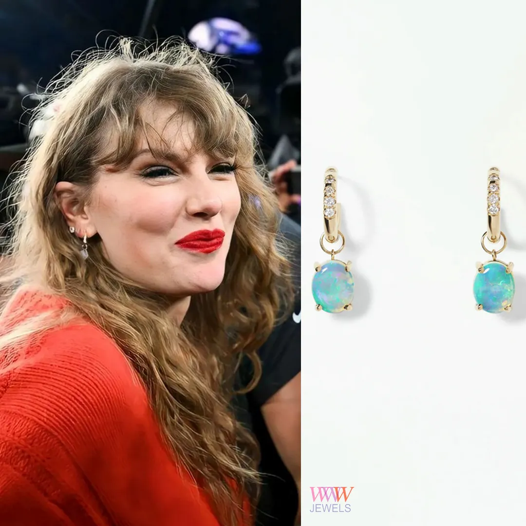 گوشوارههای اوپال خیرهکننده - سنگ تولد تراویس کلسه