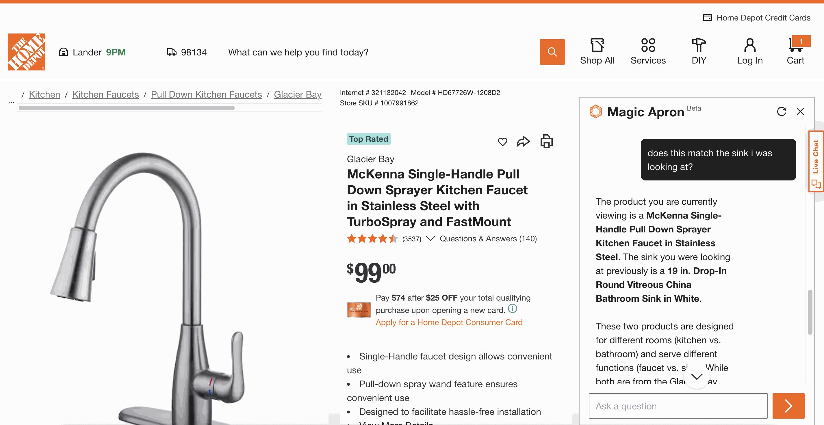 ❌ چت‌بات هوم‌دیپو (Home Depot): این موضوع رو که می‌تونه تاریخچه مرورگر (Browsing History) و جزئیات قبلی گفتگو رو به خاطر بسپره، به کاربر اعلام نمی‌کرد.
