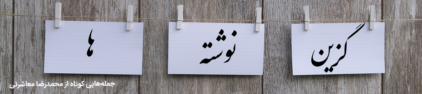 گزین نوشته تعریفی است که برای جملات کوتاه و مختصر به کار میبرم