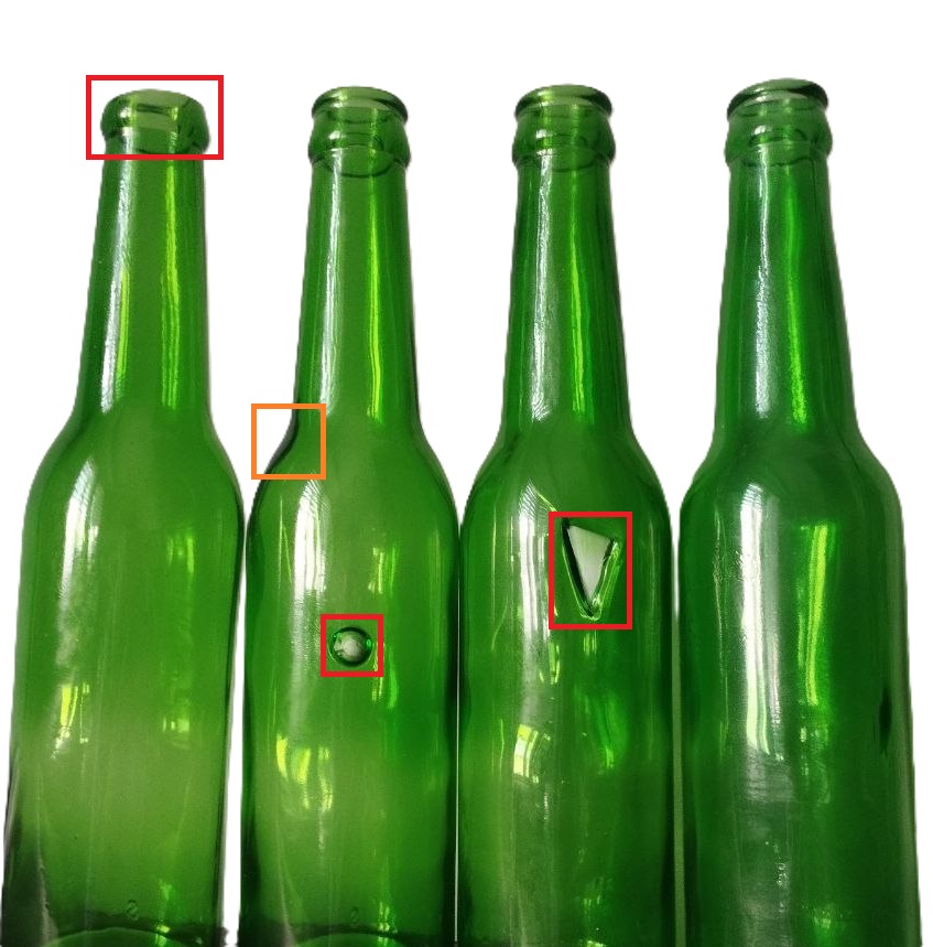 تعدد تولید و مواردی که منجر به ترکیدگی یا هدر رفت مایع پر کننده می شود با استفاده از سیستم بینایی ماشین دیده شده و حذف می گردند