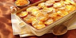 سیب زمینی با قارچ و پنیر