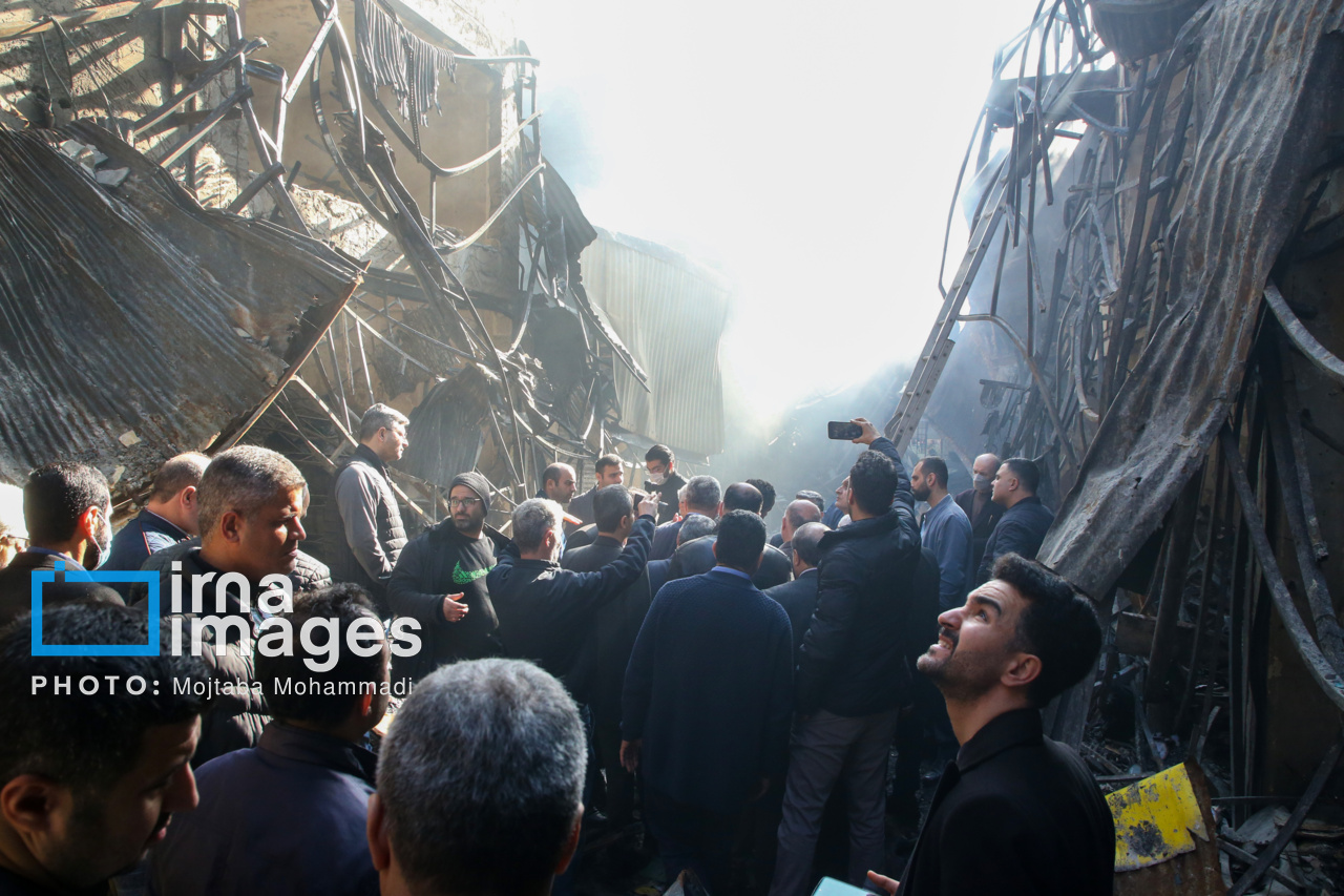 بازار رشت پس از آتش سوزی - دی ماه 1404