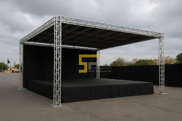 اسپیس فریم برای برپایی استیج‌های سخنرانی، ایستگاه‌های توزیع نذری
